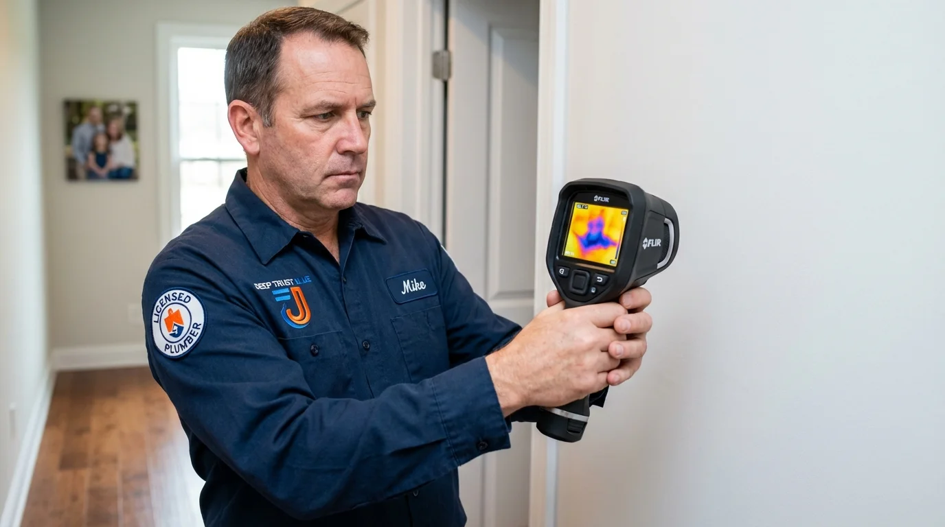 Thermal imaging leak detection by Johns Plumbing LLC in Tonganoxie
